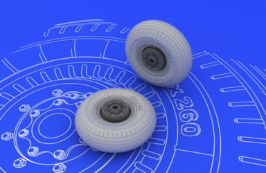 Eduard Brassin 648072 1:48 Ilyushin Il-2 Stormovik wheels with weighted tyre effect