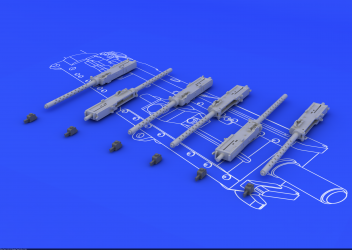 Eduard Brassin 648075 1:48 Browning M-2 guns (6pcs)