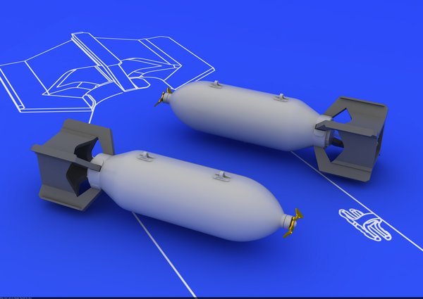 Eduard Brassin 648086 1:48 U.S. 250lb bombs (2 pcs)