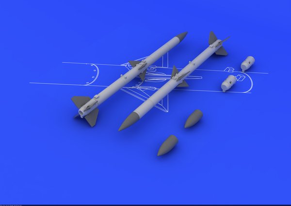 Eduard Brassin 648084 1:48 AIM-120A/B AMRAAM (2pcs)