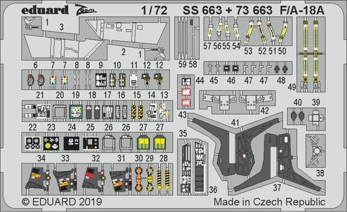 Eduard SS663 1:72 McDonnell-Douglas F/A-18A Hornet