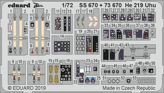 Eduard SS670 1:72 Heinkel He-219A-5/R4 Uhu