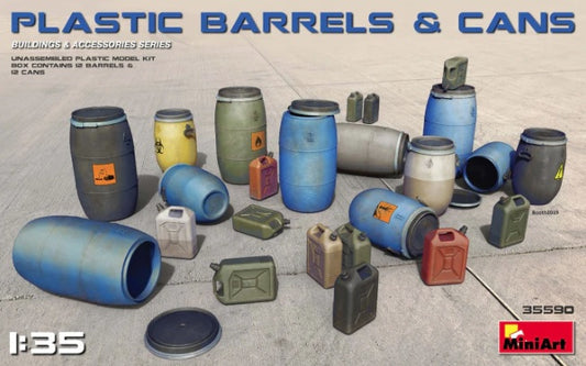 Mini Art 35590 1:35 Plastic Barrels & Cans