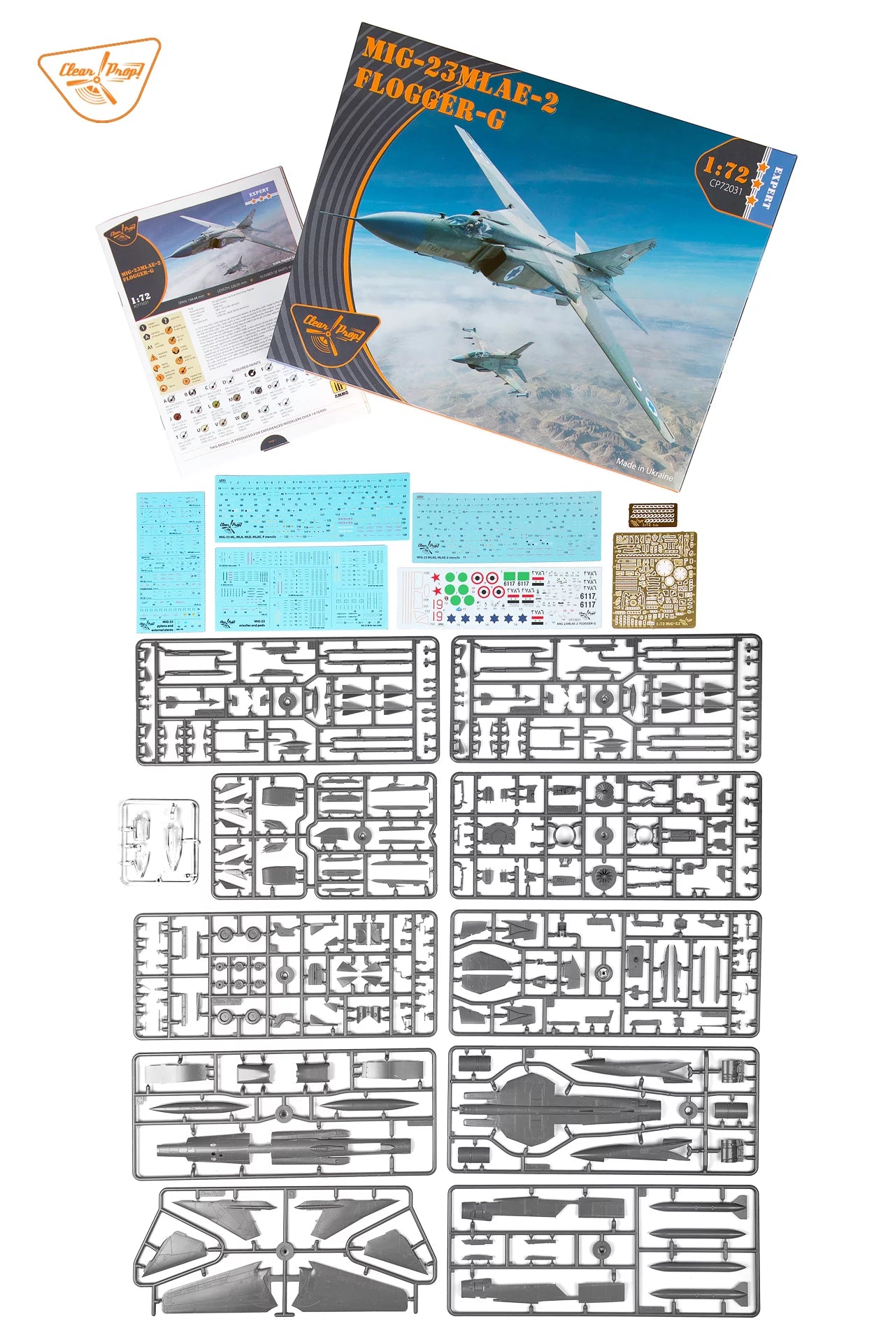 Clear Prop Models 72031 1:72 Mikoyan MiG-23MLAE-2 Flogger-G Expert