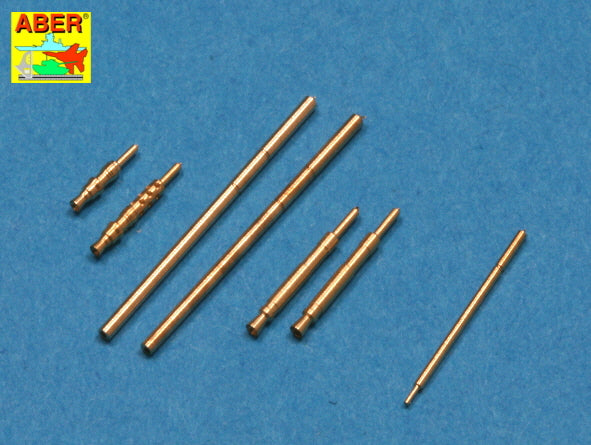Aber A48112 1:48 Messerschmitt Bf-109E-3 to Bf-109G-4 Armament for German Fighter 2 x MG.17 Tips, 2 x MG.151; Pitot Tube