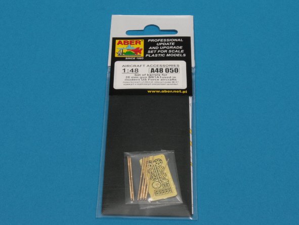 Aber A48050 1:48 Set of Barrels for 20mm Gun M61A1 used in Modern U.S. Aircraft