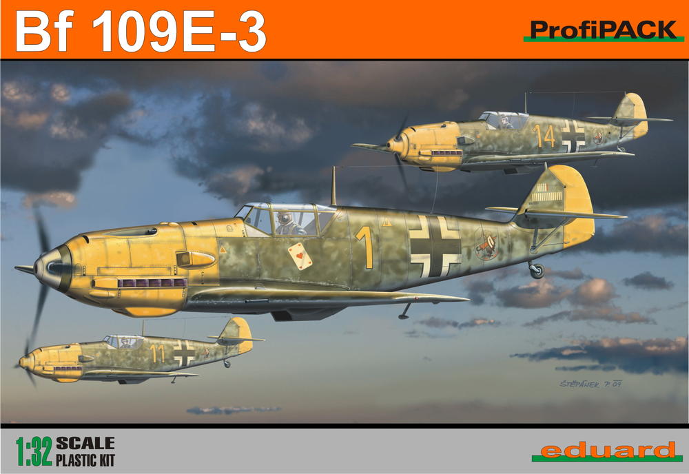 Eduard kits 3002 1:32 Messerschmitt Bf-109E-3 Profipack