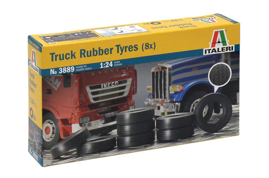 Italeri 3889 1:24 Truck Rubber Tyres (8x)