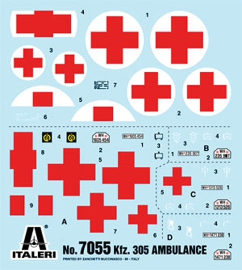 Italeri 7055 1:72 Kfz.305 Ambulance