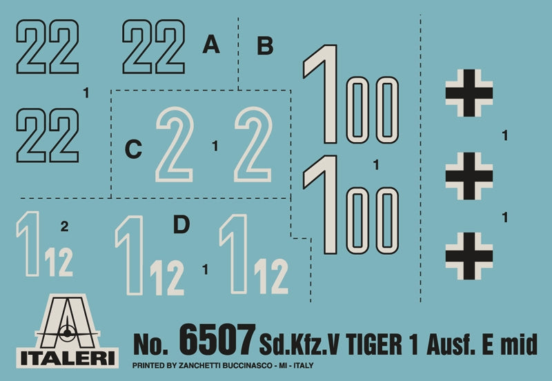 Italeri 6507 1:35 Pz.Kpw.VI Tiger 1 Ausf.E Mid Production