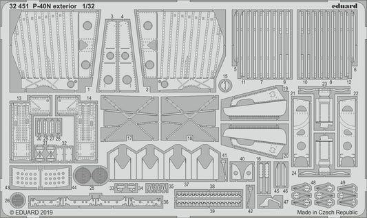 Eduard 32451 1:32 Curtiss P-40N Warhawk exterior