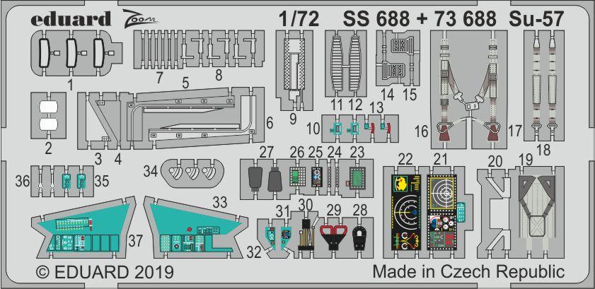 Eduard SS688 1:72 Sukhoi Su-57 Frazor