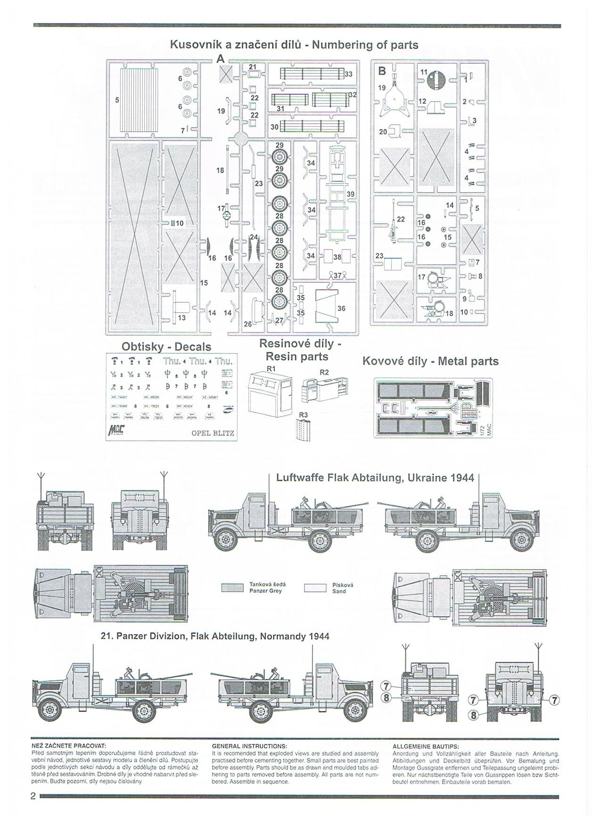 MAC Distribution 72068 1:72 Opel Blitz 3t with Flak 38