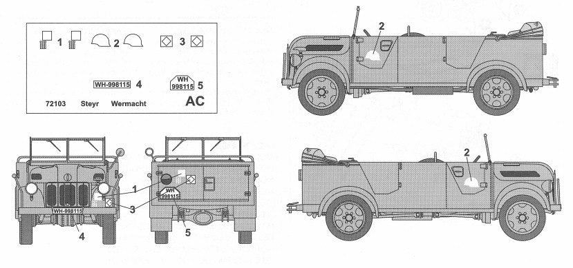 MAC Distribution 72103 1:72 Steyr 1500A