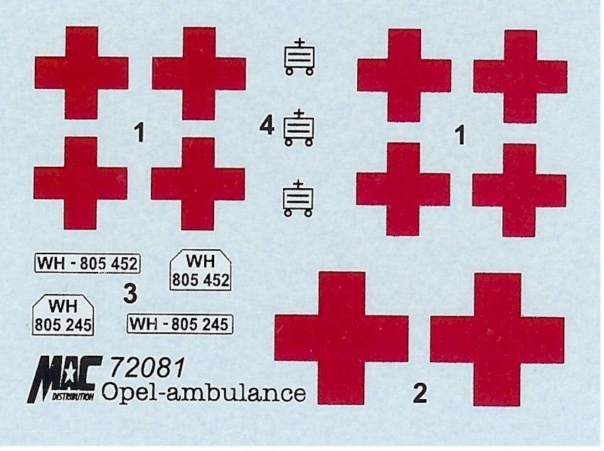 MAC Distribution 72081 1:72 German 3t Ambulance Kfz.305