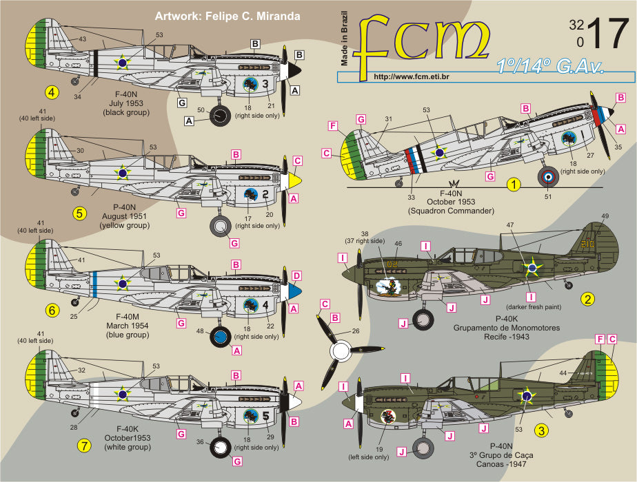 FCM 32017 1:32 P-40 K / M / N