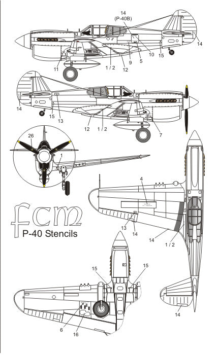 FCM 32017 1:32 P-40 K / M / N