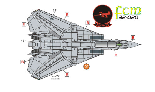 FCM 32020 1:32 Grumman F-14A Tomcat - VF-114 Aardvarks