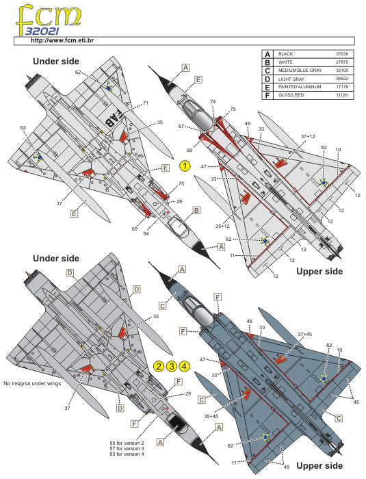 FCM 32021 1:32 Dassault Mirage IIIE - Brazilian Air Force