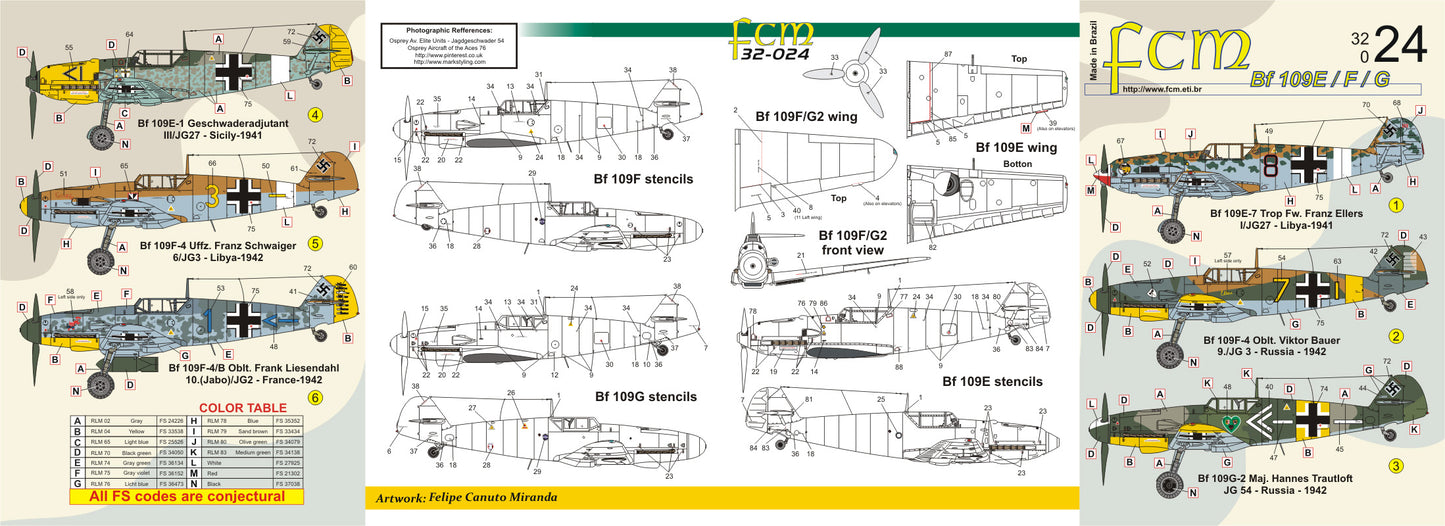 FCM 32024 1:32 Messerschmitt Me-109E / F / G