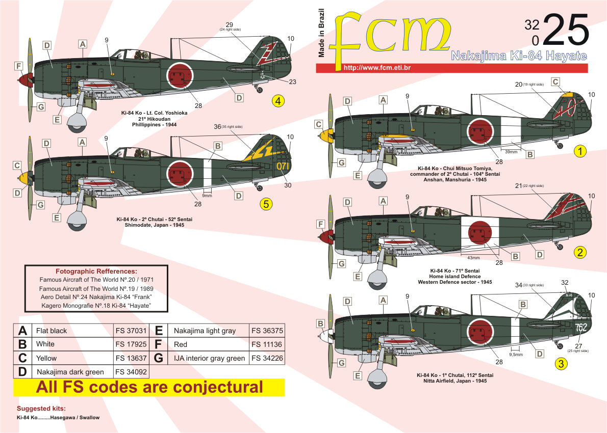 FCM 32025 1:32 Nakajima Ki-84 Hayate