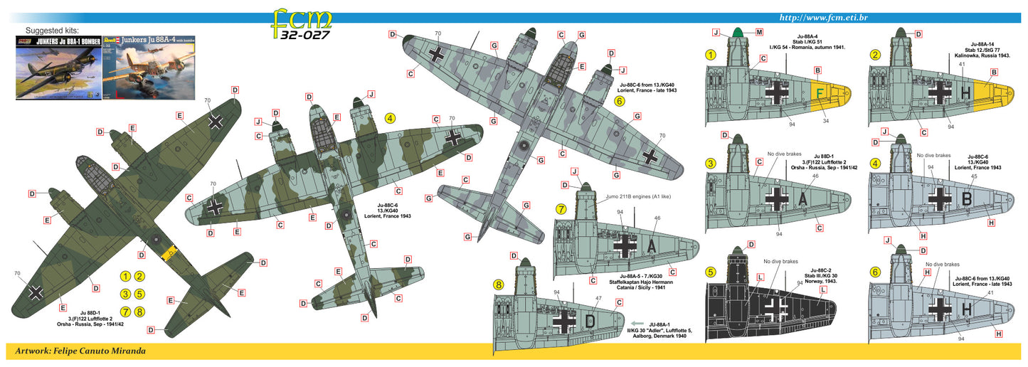 FCM 32027 1:32 Junkers JU-88A / C / D