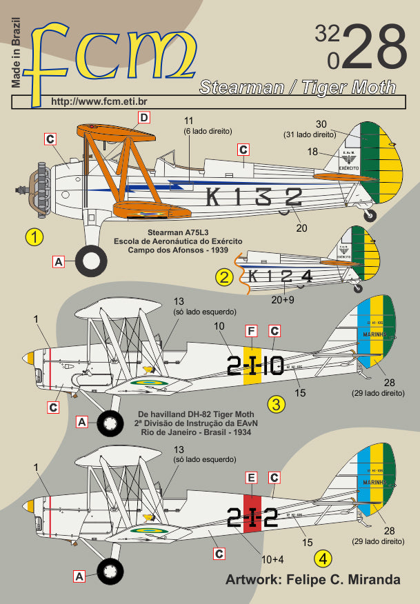 FCM 32028 1:32 Stearman N2S-5 / D.H. 82 Tiger Moth