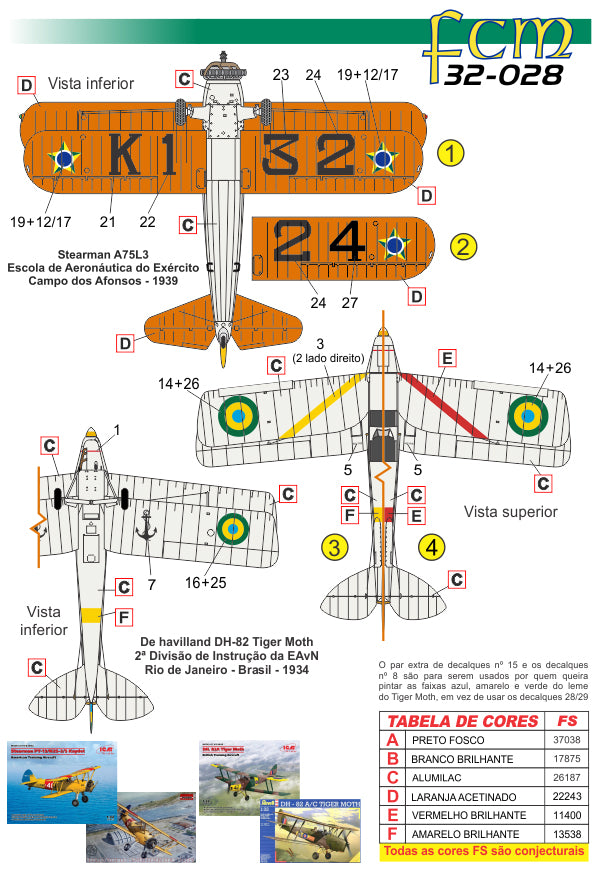 FCM 32028 1:32 Stearman N2S-5 / D.H. 82 Tiger Moth