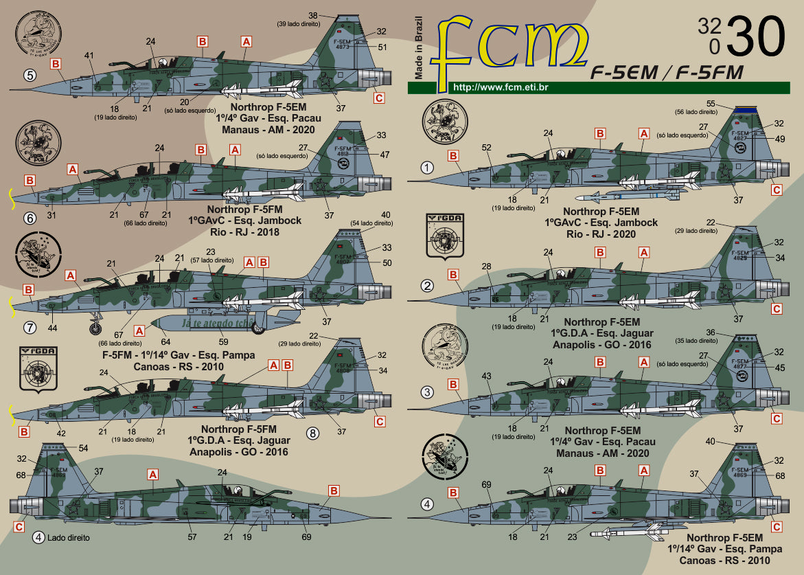 FCM 32030 1:32 Northrop F-5EM / F-5FM - Brazilian Air Force