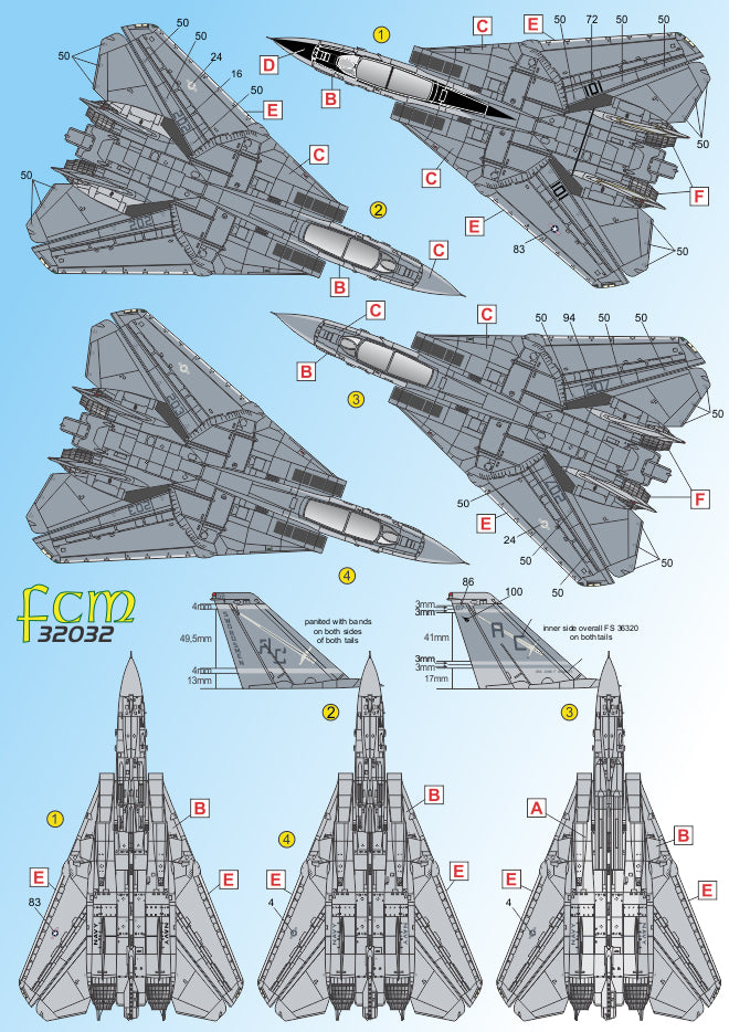 FCM 32032 1:32 Grumman F-14A Tomcat VF-32 Swordsmen