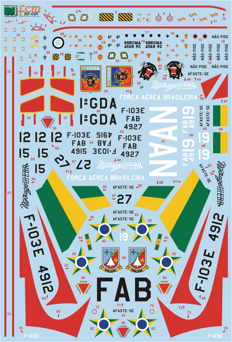 FCM 32021 1:32 Dassault Mirage IIIE - Brazilian Air Force