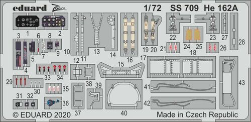 Eduard SS709 1:72 Heinkel He-162A Salamander