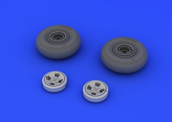 Eduard Brassin 648115 1:48 Supermarine Spitfire Mk.IX wheels with weighted tyre effect - 4 spoke