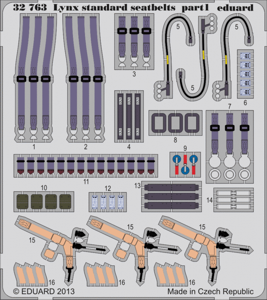 Eduard 32763 1:32 Westland Lynx Mk.88 seatbelts