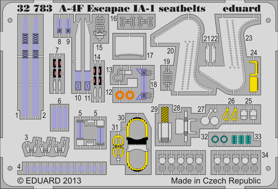 Eduard 32783 1:32 Douglas A-4F Skyhawk Escapac IA-1 seatbelts