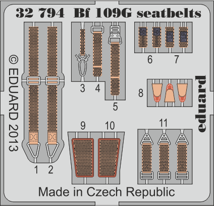 Eduard 32794 1:32 Messerschmitt Bf-109G-6 seatbelts