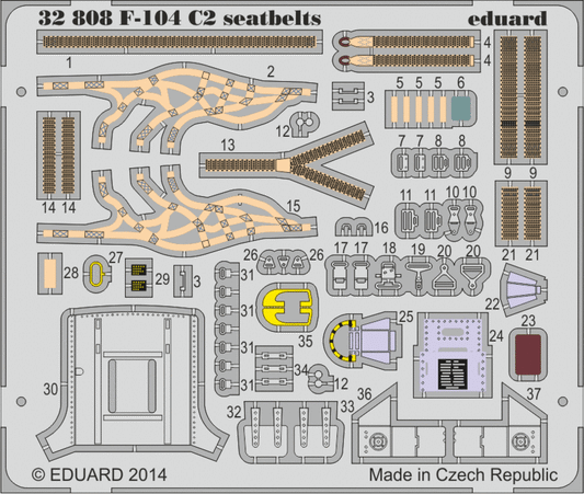 Eduard 32808 1:32 Lockheed F-104G Starfighter C2 seatbelts