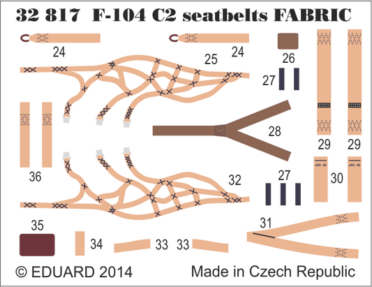 Eduard 32817 1:32 Lockheed F-104G Starfighter C2 seatbelts