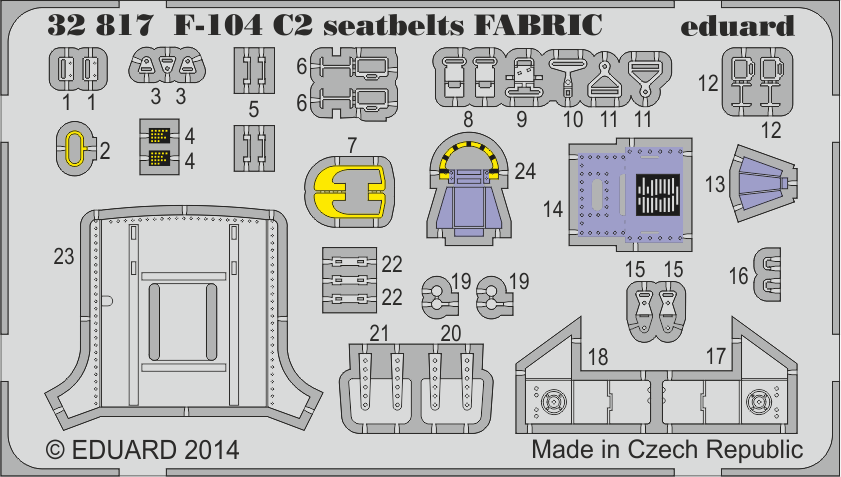 Eduard 32817 1:32 Lockheed F-104G Starfighter C2 seatbelts