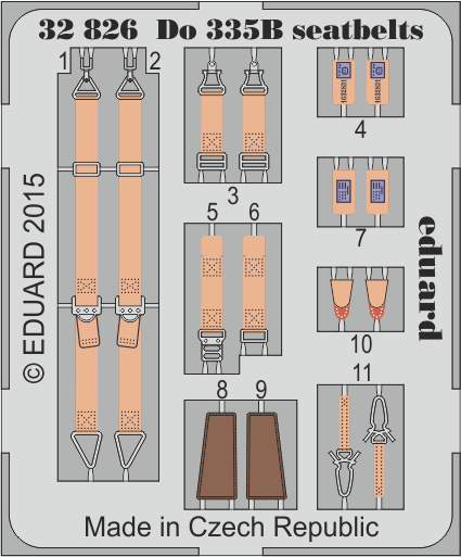 Eduard 32826 1:32 Dornier Do-335B-2 'Zerstorer' seatbelts