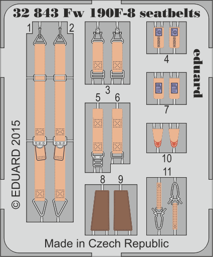 Eduard 32843 1:32 Focke-Wulf Fw-190F-8 seatbelts