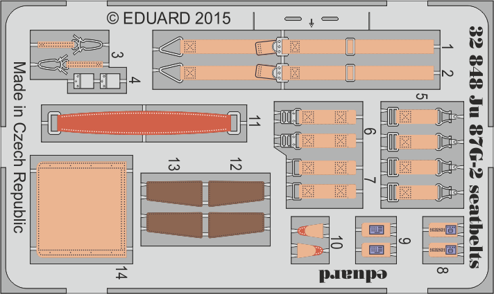 Eduard 32848 1:32 Junkers Ju-87G-2 'Stuka' seatbelts