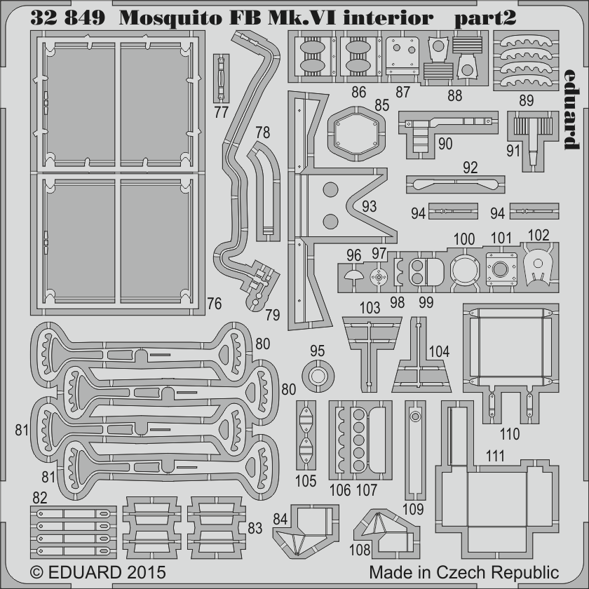 Eduard 32849 1:32 de Havilland Mosquito Mk.VI interior