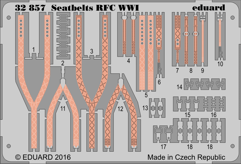 Eduard 32857 1:32 seatbelts RFC WWI