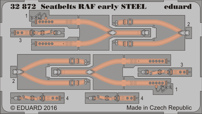 Eduard 32872 1:32 seatbelts RAF early STEEL