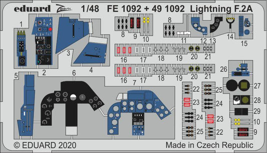 Eduard FE1092 1:48 BAC/EE Lightning F.2A/F.6 to be used with Airfix