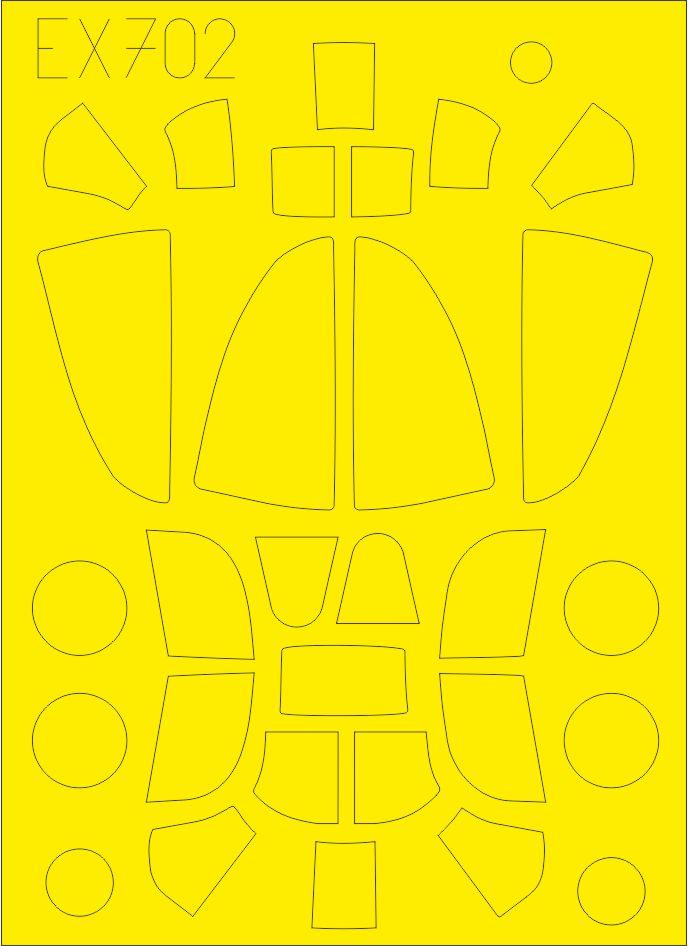 Eduard EX702 1:48 Bell P-39/P-400 Airacobra TFace