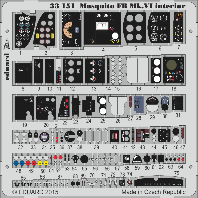 Eduard 33151 1:32 de Havilland Mosquito Mk.VI interior