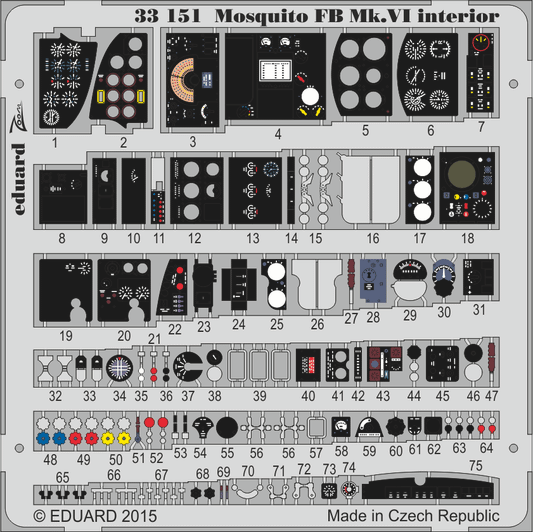 Eduard 33151 1:32 de Havilland Mosquito Mk.VI interior