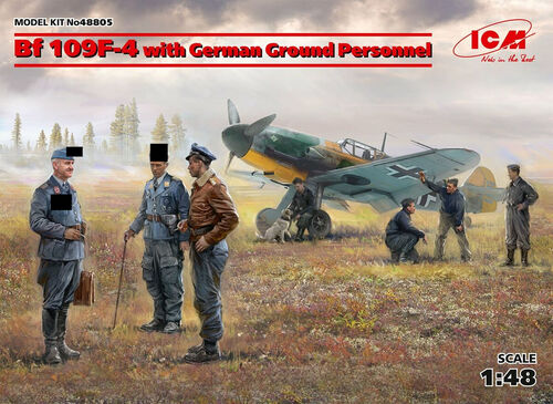 ICM 48805 1:48 Messerschmitt Bf-109F-4 with German Ground Personnel